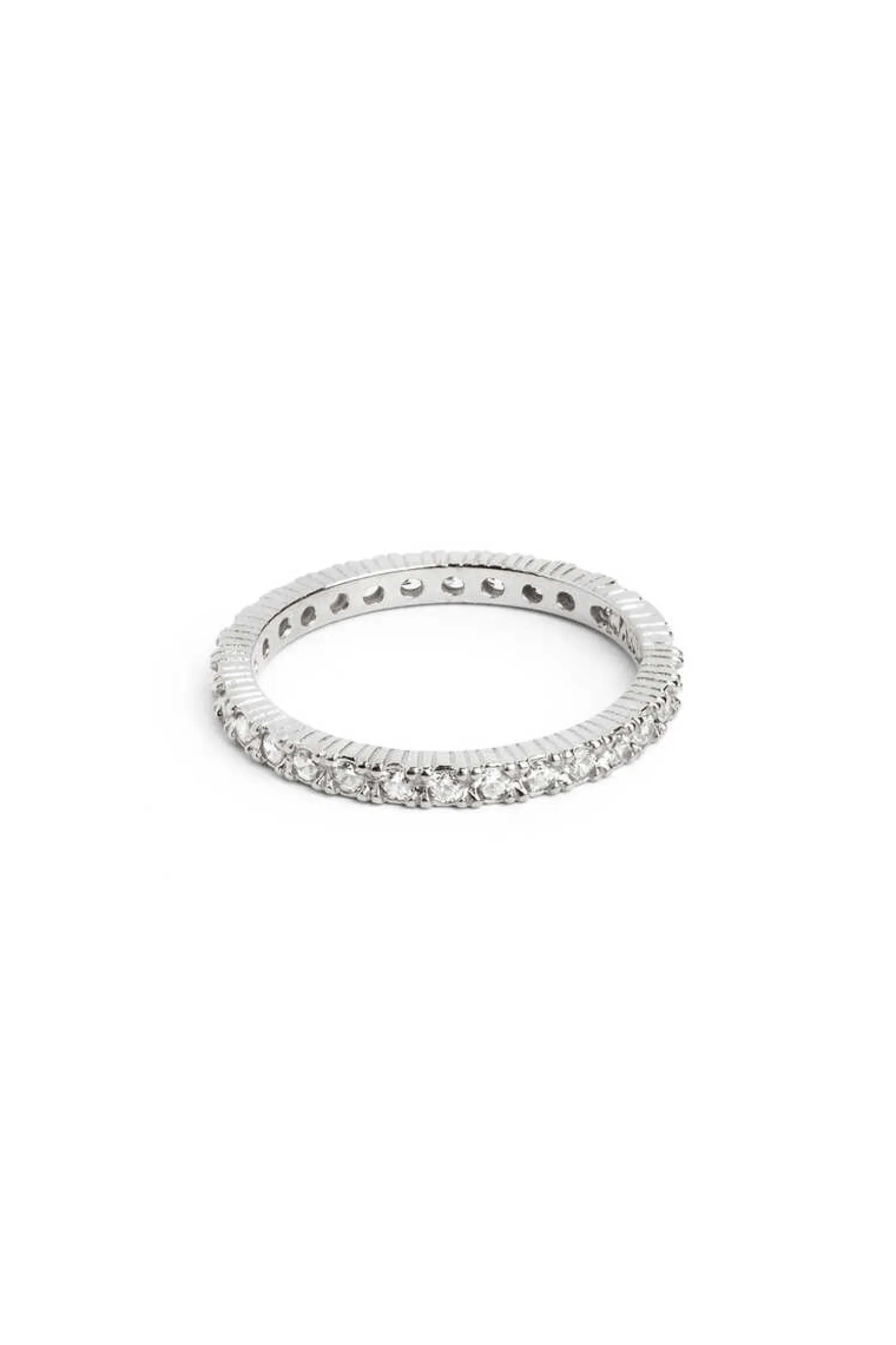 Singularu Bijuteria-Anel Riviere Prata