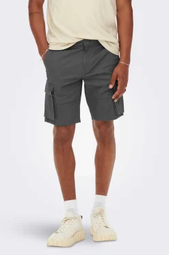 Only & Sons Bermuda Cargo Cinza