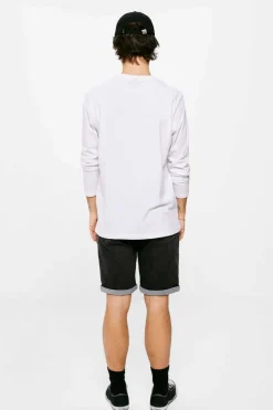 Bermuda Em Knit Denim Preto-Lavado