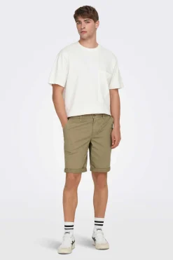 Only & Sons Bermuda Estilo Chino Castanho Best
