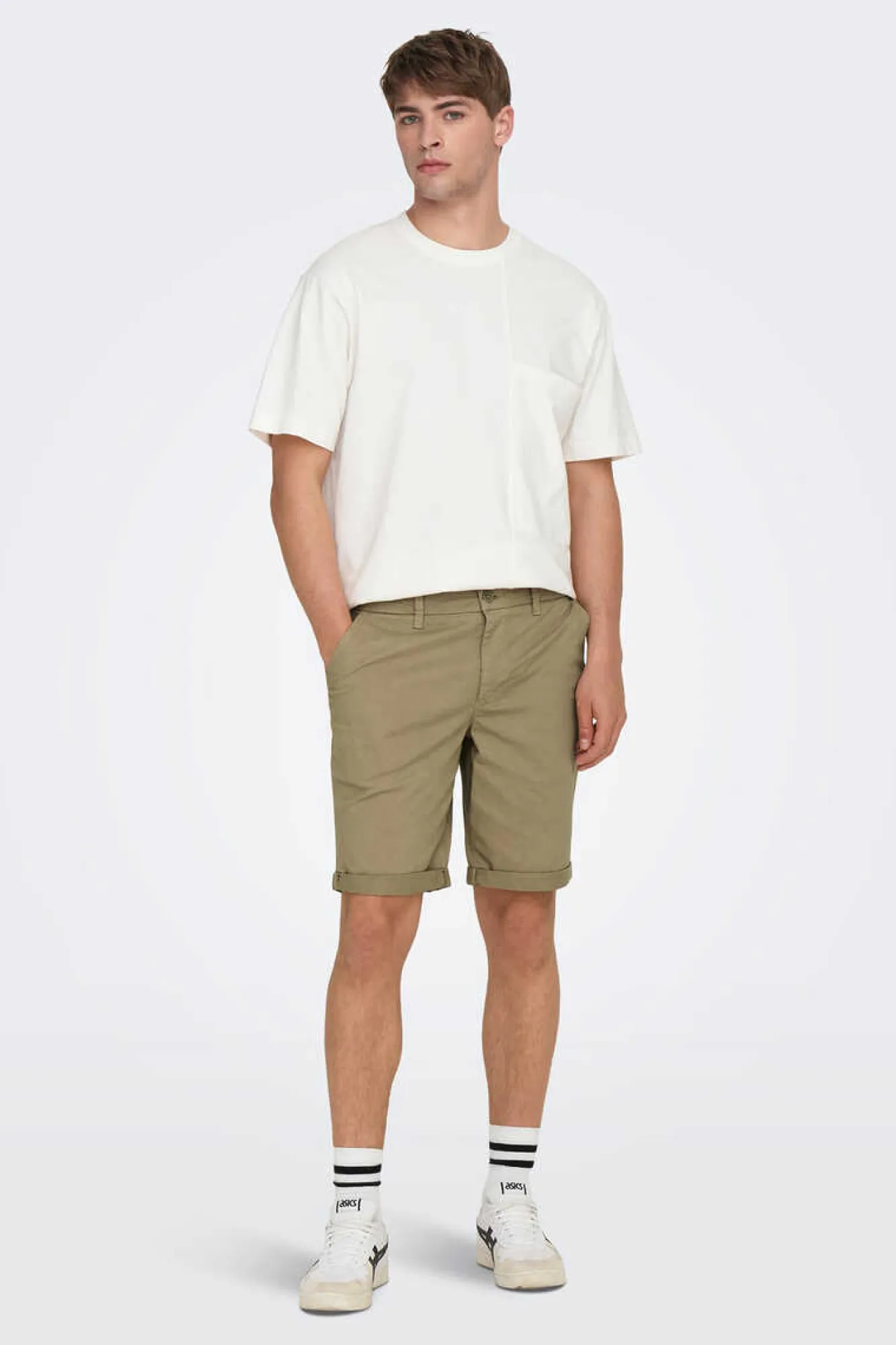 Only & Sons Bermuda Estilo Chino Castanho Best