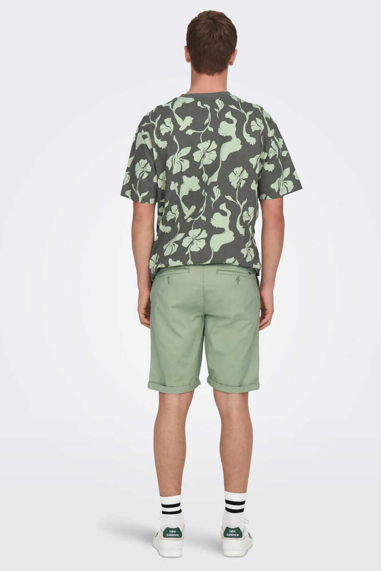 Only & Sons Bermuda Estilo Chino Verde Hot