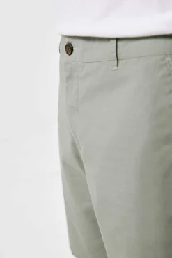 Springfield Bermuda Leve Aspeto Linho Verde Best