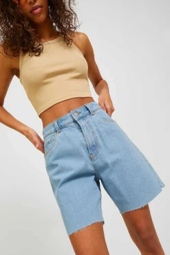 Jack & Jones Calcas-Bermuda Vaquera De Tiro Alto