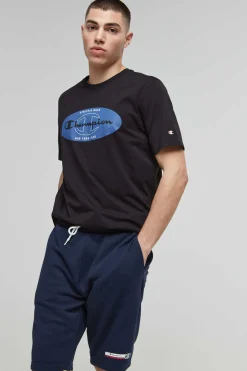 Champion Bermudas De Algodao E Cintura Com Logo Marinho Best