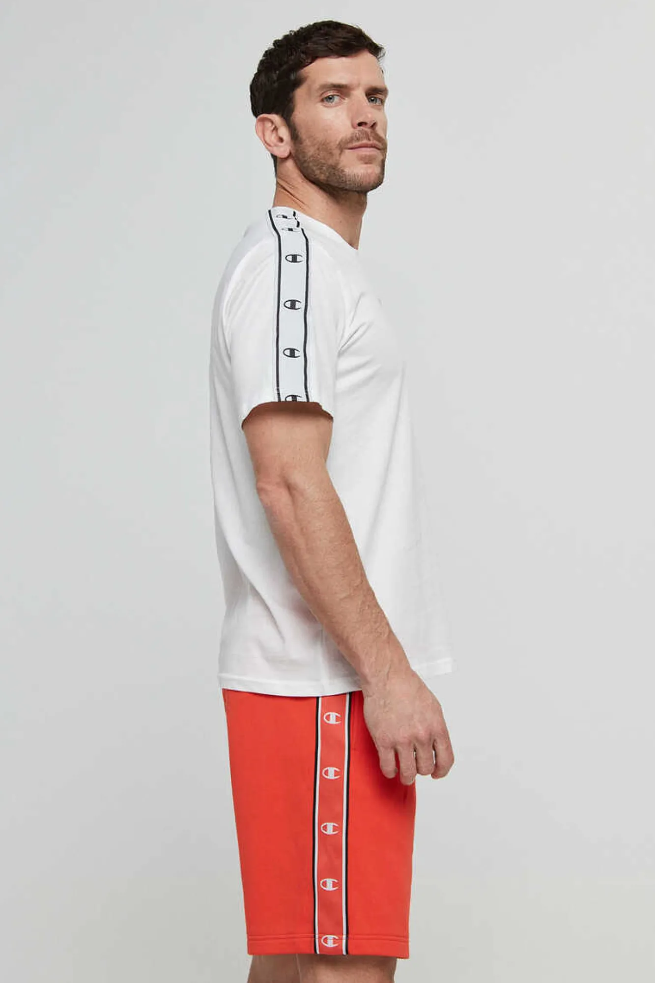 Champion Bermudas De Algodao E Cintura Com Logo Laranja Discount