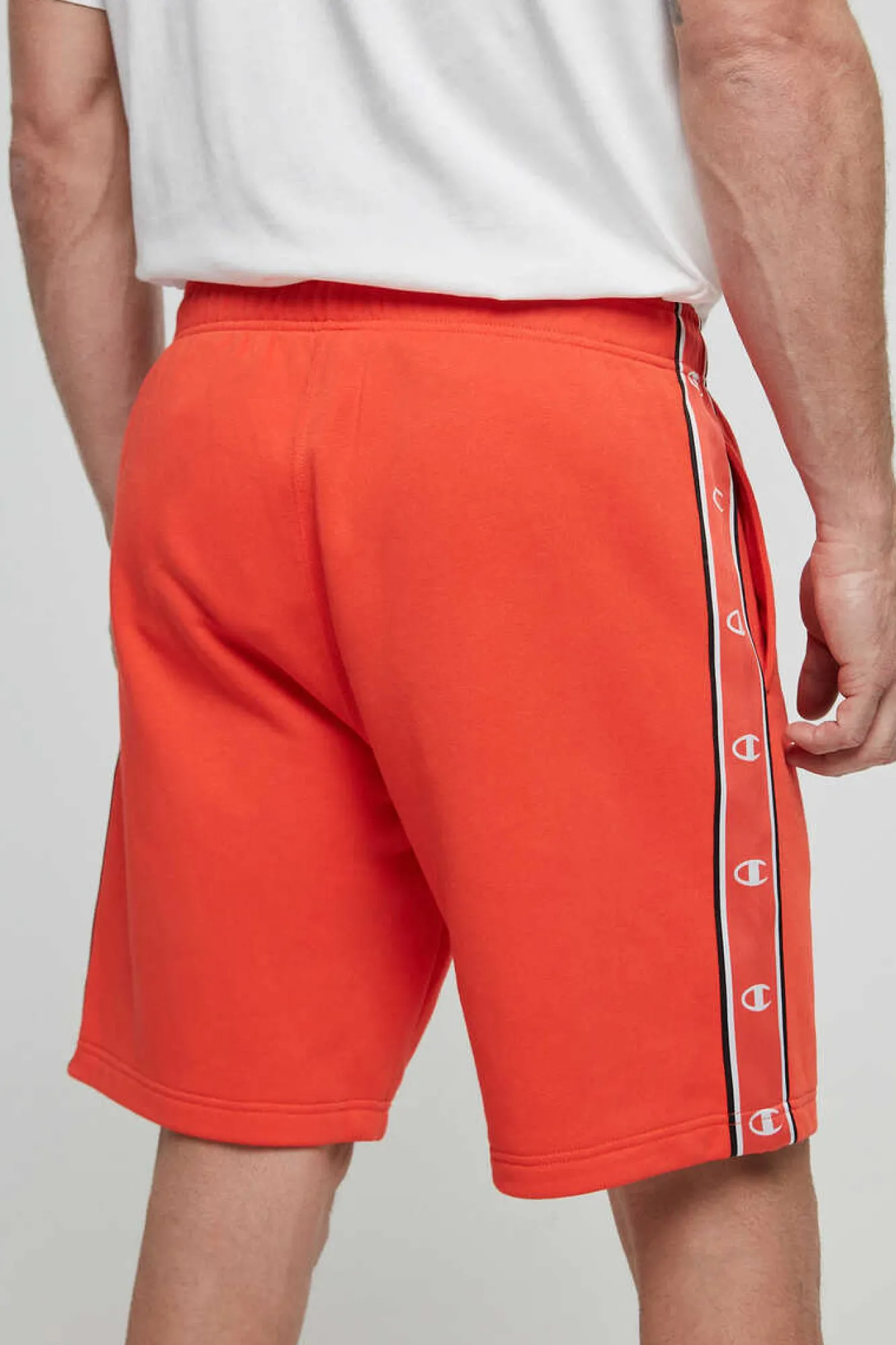 Champion Bermudas De Algodao E Cintura Com Logo Laranja Discount