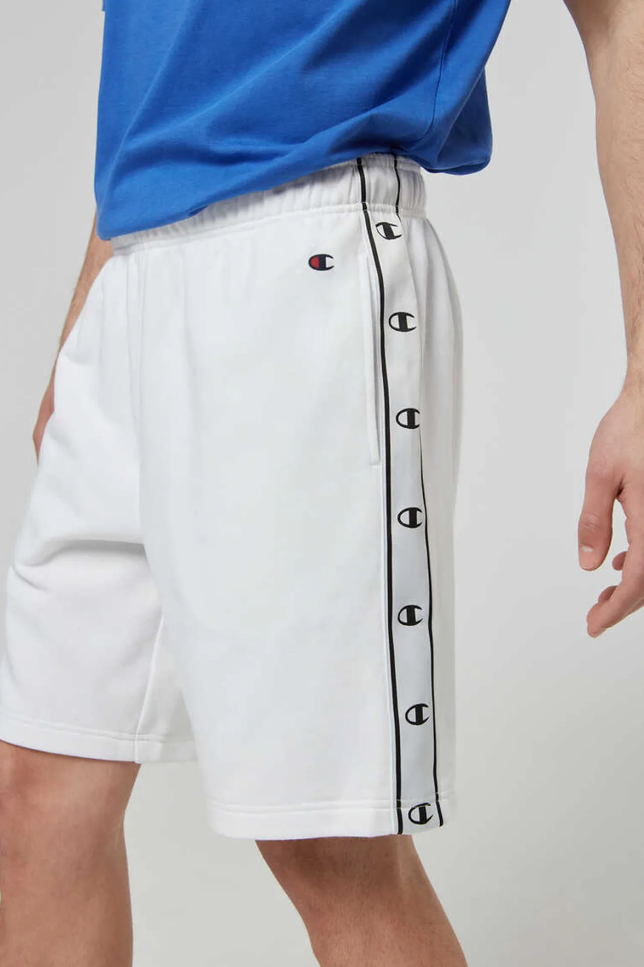 Bermudas De Algodao E Cintura Com Logo