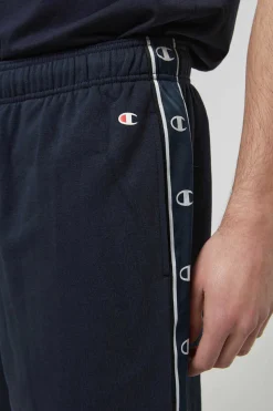 Champion Bermudas De Algodao E Cintura Com Logo Preto Clearance