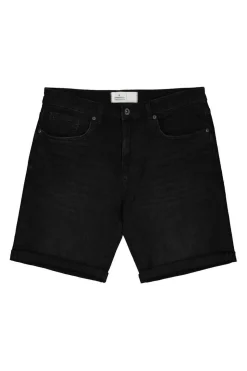 Bermudas De Ganga Lavada Basicas Corte Slim Pretas