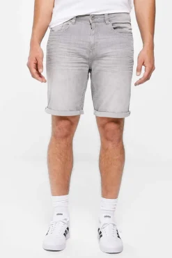 Springfield Bermudas De Ganga Lavada Basicas Corte Slim Meio-Claras Cinza Best