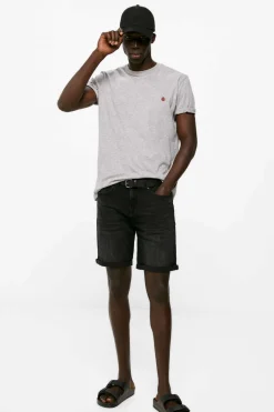 Springfield Bermudas De Ganga Lavada Basicas Corte Slim Pretas Mix Cinza