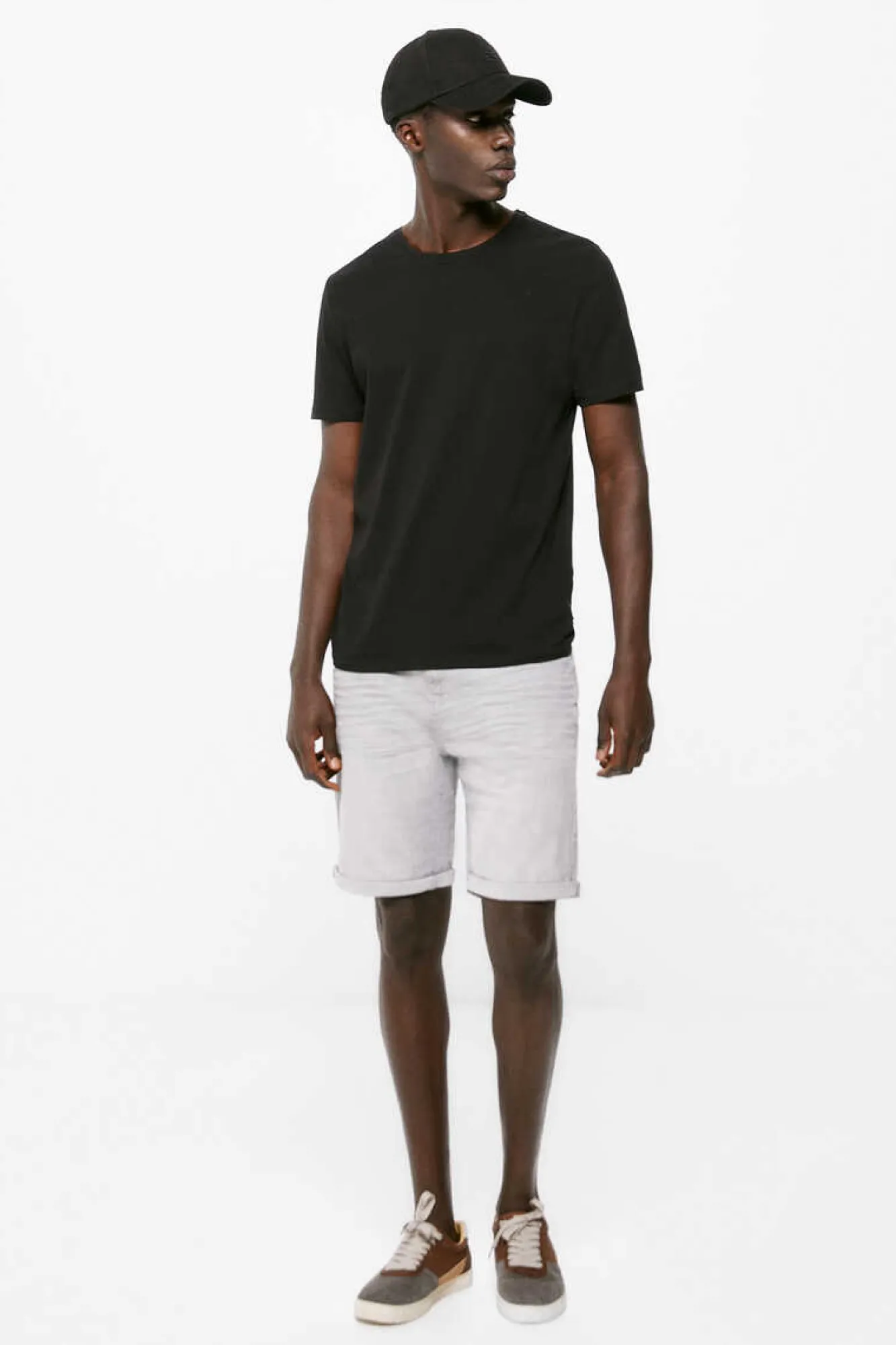 Springfield Bermudas Denim Basicas Slim Cinzento Lavagem Clara Cinza Clearance