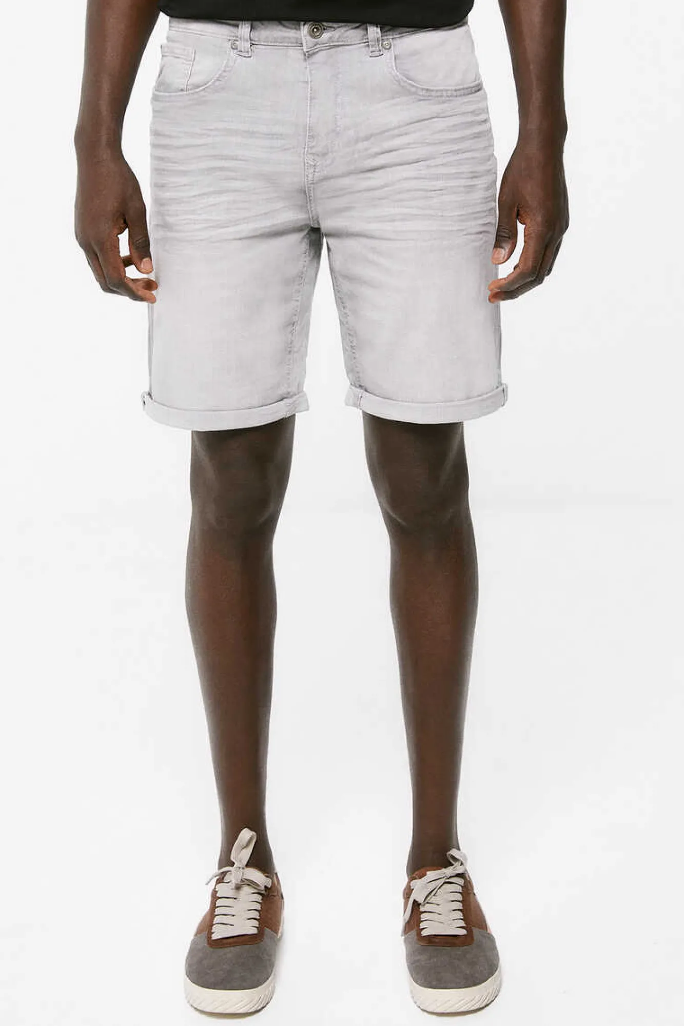 Springfield Bermudas Denim Basicas Slim Cinzento Lavagem Clara Cinza Clearance