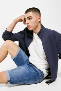 Springfield Bermudas Denim Regulares Lavagem Media Azul Aco Clearance