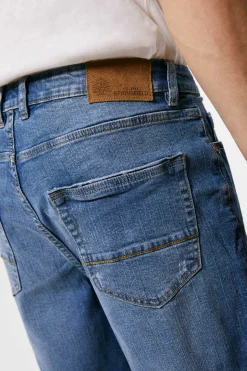 Bermudas Denim Regulares Lavagem Media