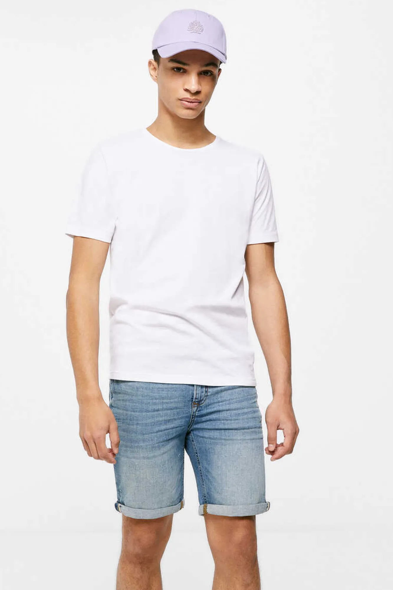 Springfield Bermudas Jeans Slim Lavagem Media-Escura Azul Discount