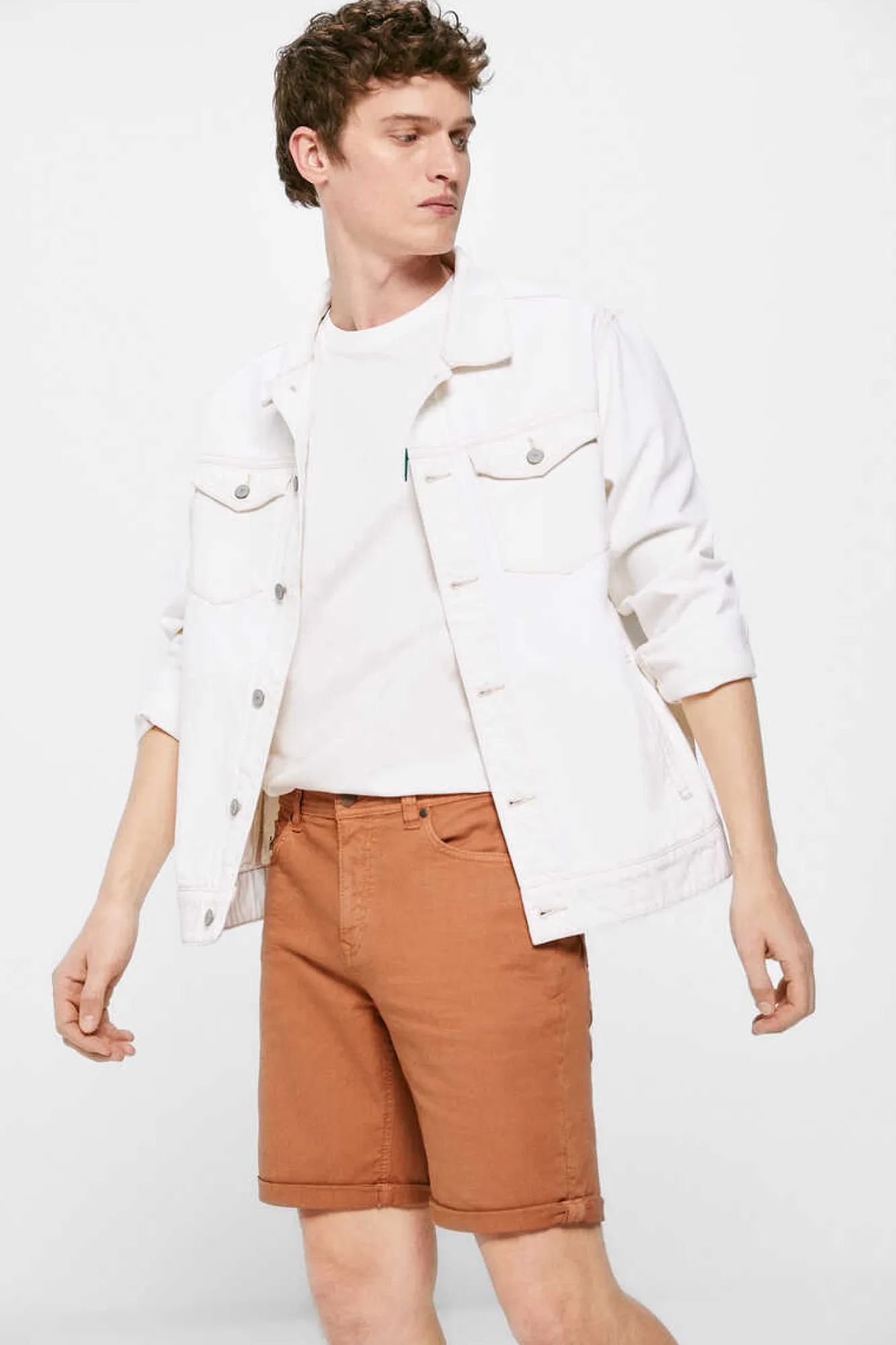 Springfield Bermudas Lavadas De 5 Bolsos Corte Slim Oxido Discount