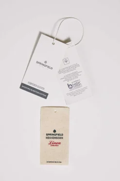 Springfield Bermudas Linho Com Debrum Camel Hot