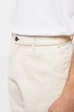 Springfield Bermudas Linho Com Debrum Camel Hot