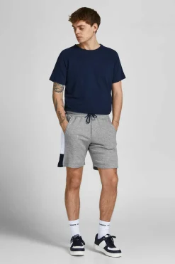 Jack & Jones Bermudas Logo Faixa Cinza New