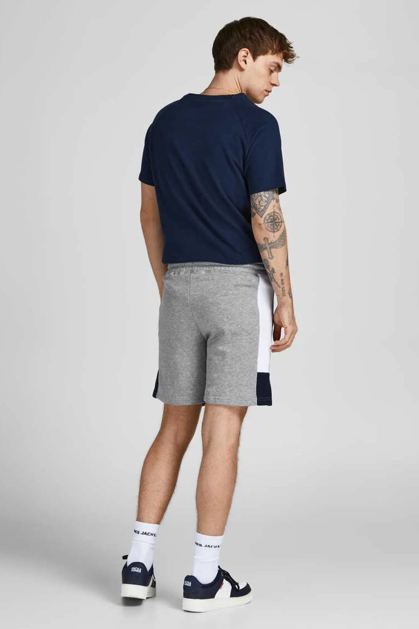 Jack & Jones Bermudas Logo Faixa Cinza New