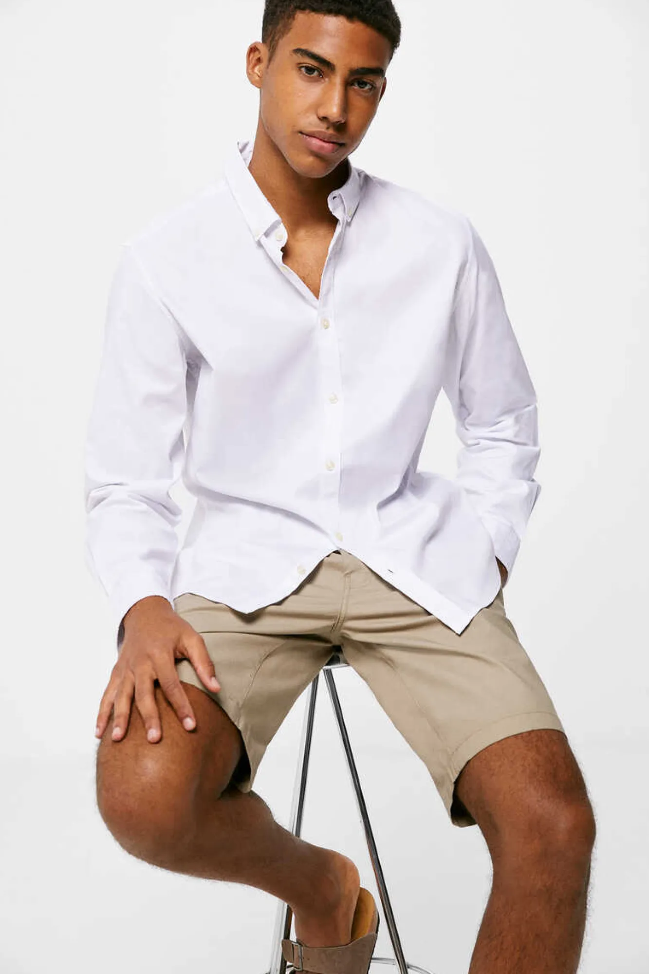 Springfield Bermudas Microestampadas Castanho Outlet