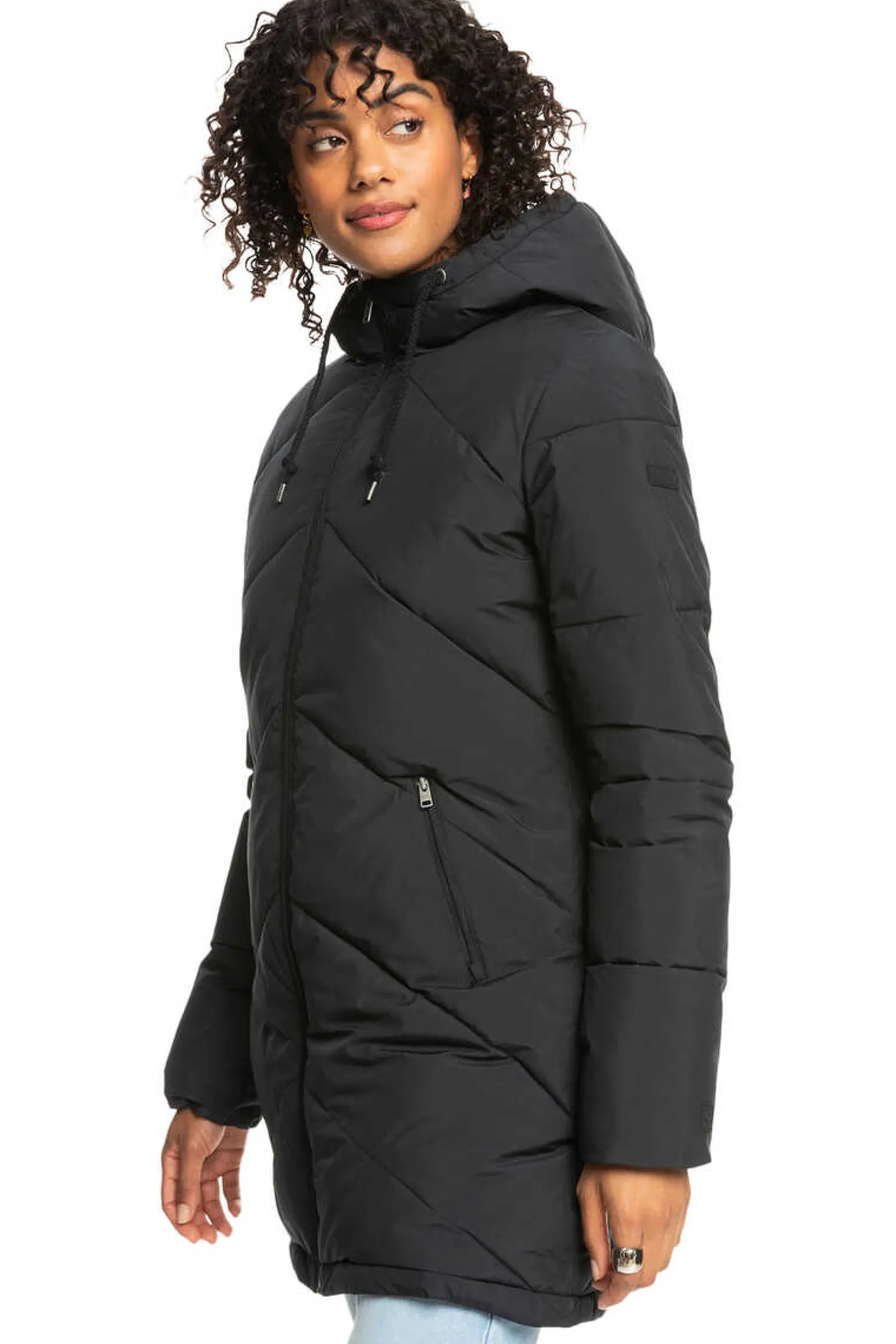 Roxy Sobretudos E Parkas-Better Weather - Casaco Acolchoado Com Capuz E Corte Comprido Para Mulher