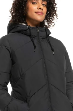 Roxy Sobretudos E Parkas-Better Weather - Casaco Acolchoado Com Capuz E Corte Comprido Para Mulher