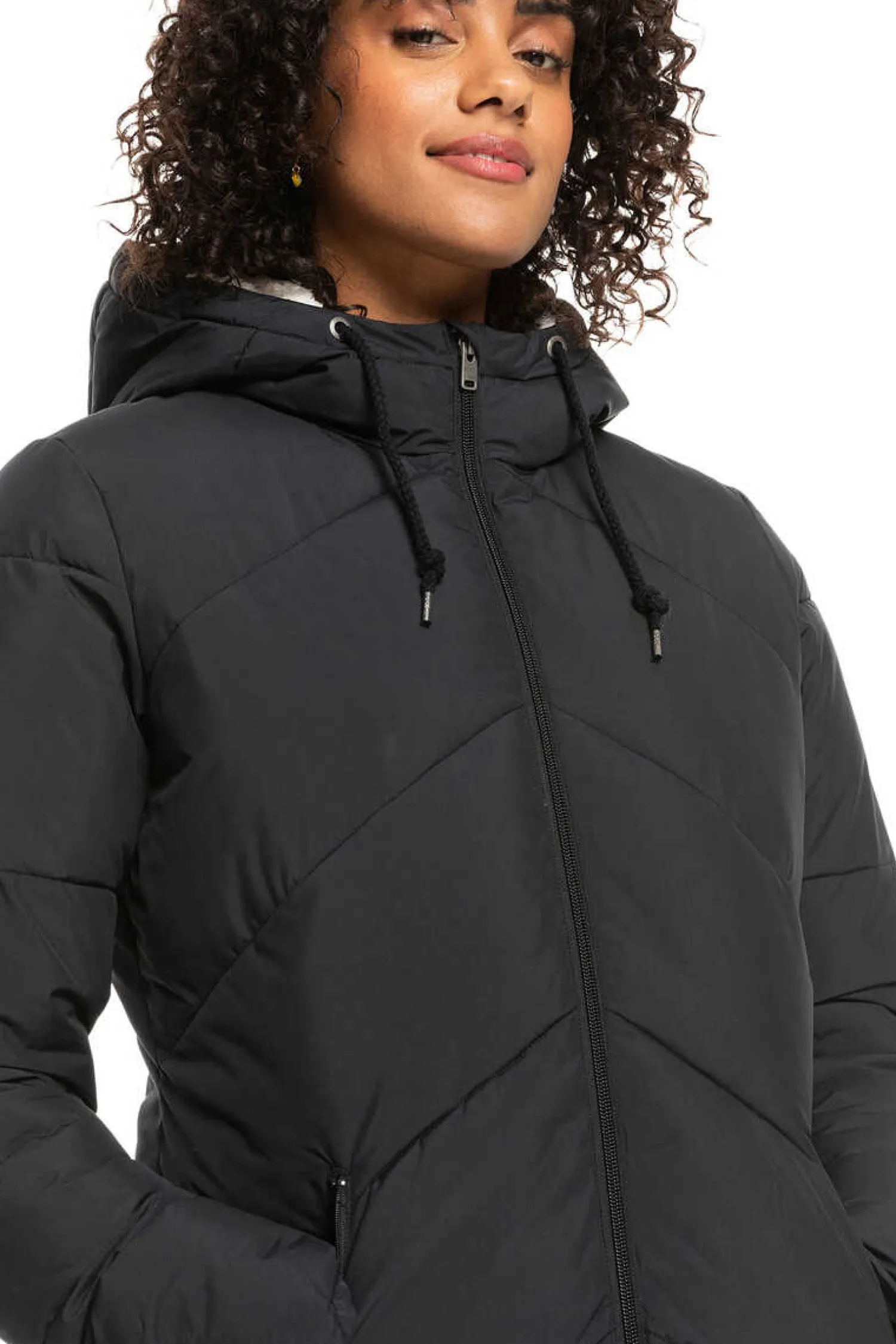 Roxy Sobretudos E Parkas-Better Weather - Casaco Acolchoado Com Capuz E Corte Comprido Para Mulher