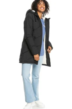 Roxy Sobretudos E Parkas-Better Weather - Casaco Acolchoado Com Capuz E Corte Comprido Para Mulher