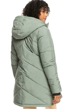 Roxy Sobretudos E Parkas-Better Weather - Casaco Acolchoado Com Capuz E Corte Comprido Para Mulher