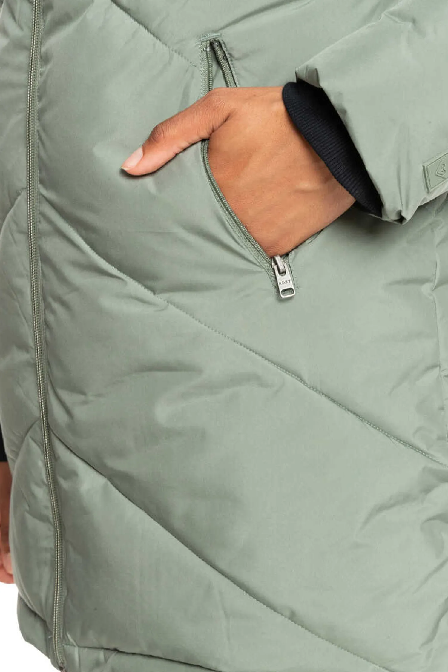 Roxy Sobretudos E Parkas-Better Weather - Casaco Acolchoado Com Capuz E Corte Comprido Para Mulher