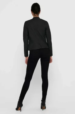 Only Blusoes E Casacos-Bikerjacke Fur Damen Mit Reisverschluss