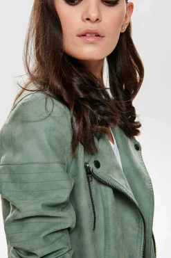 Only Blusoes E Casacos-Bikerjacke Fur Damen Mit Reisverschluss