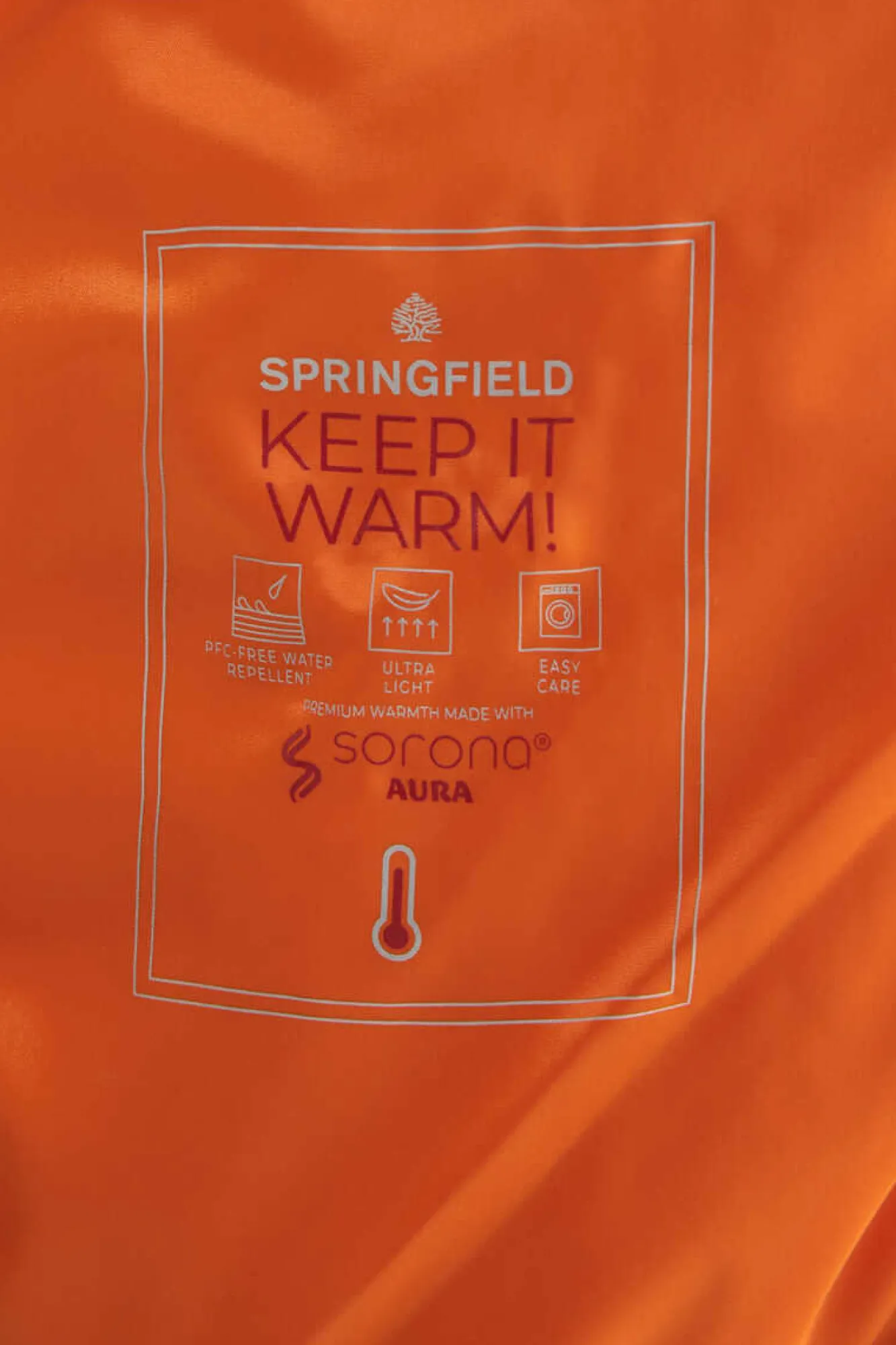 Springfield Blazer Acolchoado Capuz Laranja Sale