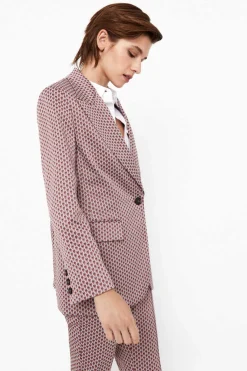 Cortefiel Blusoes E Casacos-Blazer Com Estampado