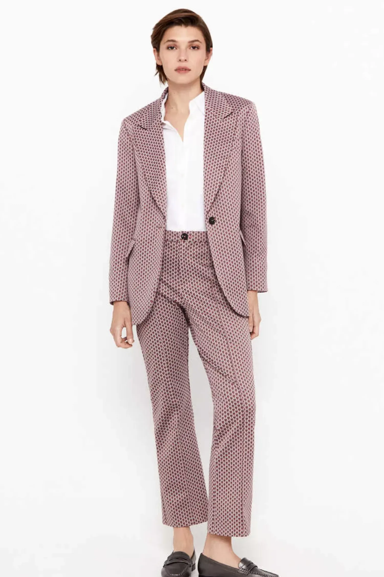 Cortefiel Blusoes E Casacos-Blazer Com Estampado