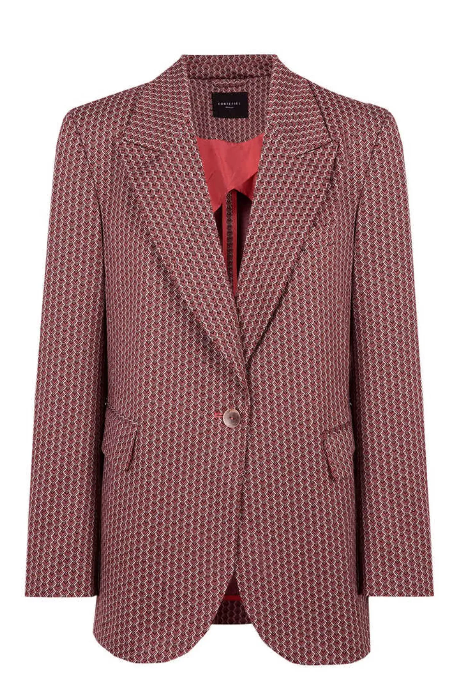 Cortefiel Blusoes E Casacos-Blazer Com Estampado