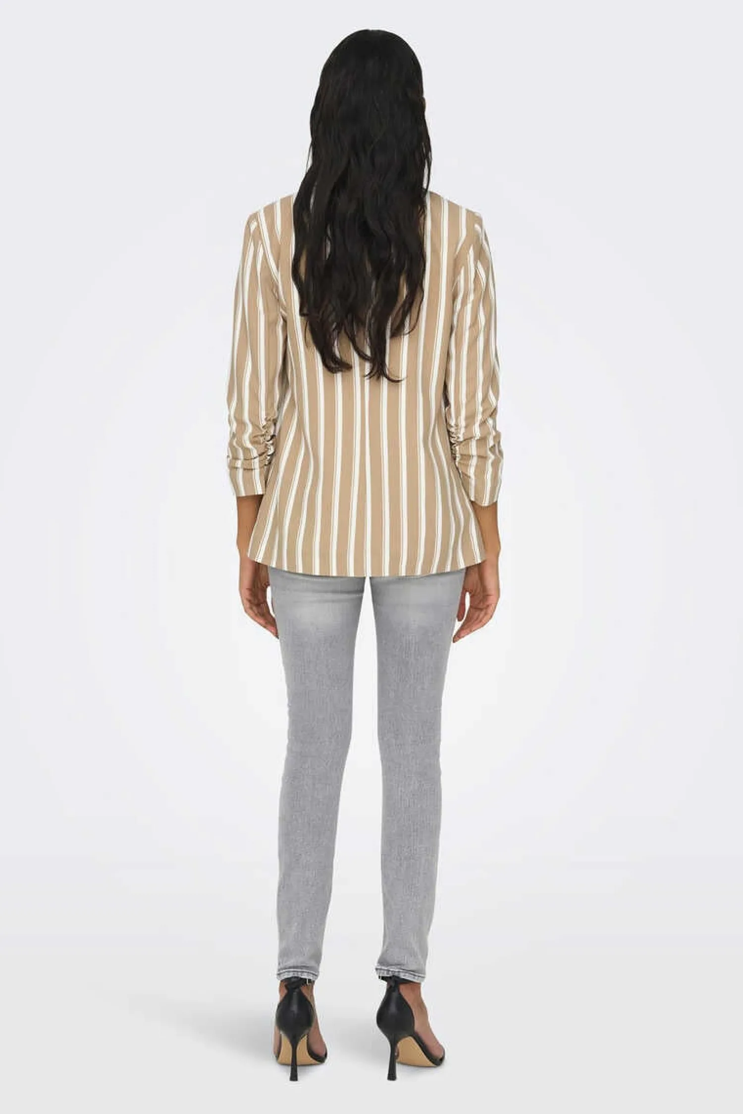 Only Blusoes E Casacos-Blazer Com Manga Enrolada