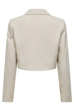 Only Blusoes E Casacos-Blazer Crop Gola Lapelas