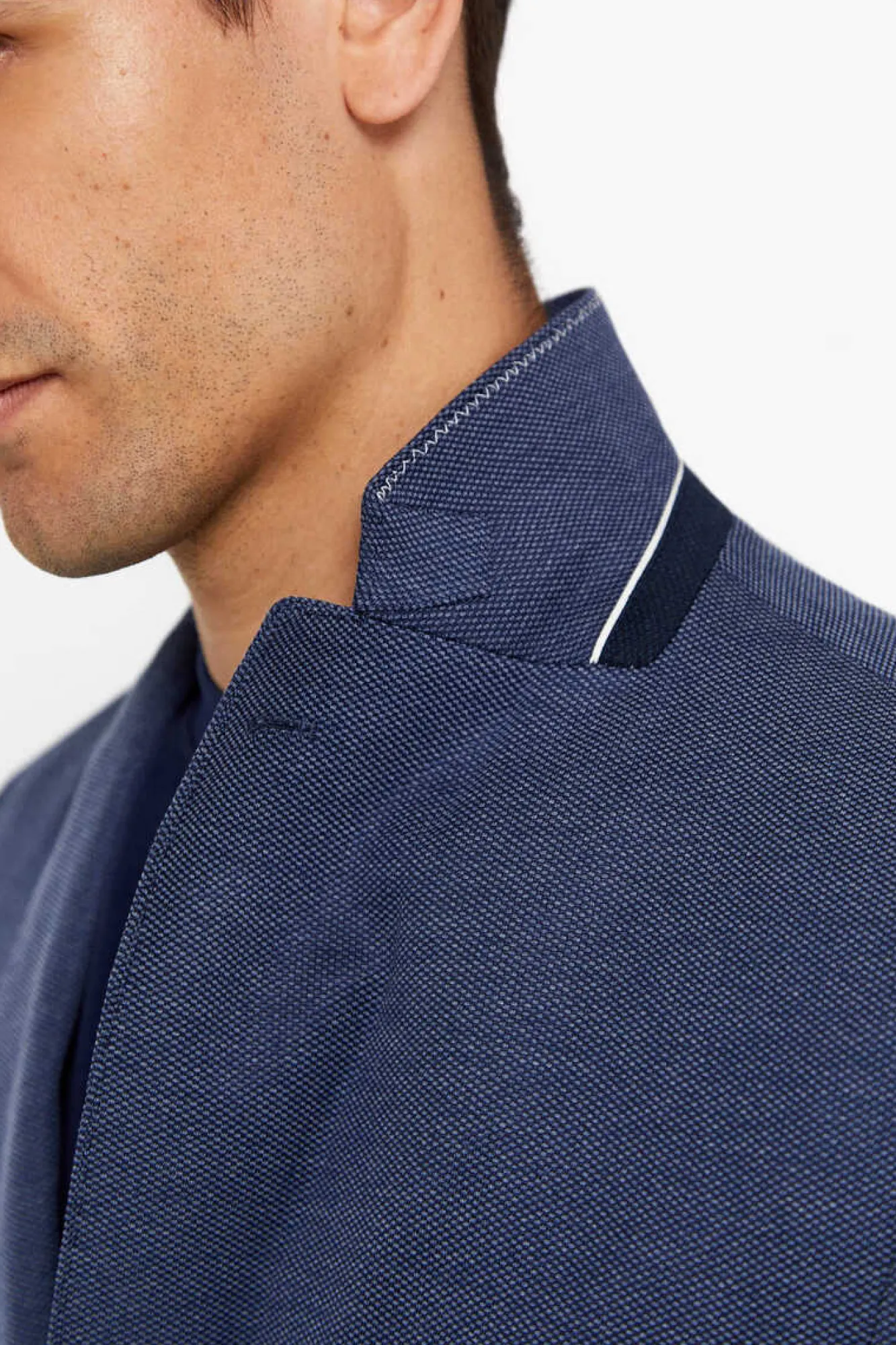 Cortefiel Blazer De Malha Azul Discount