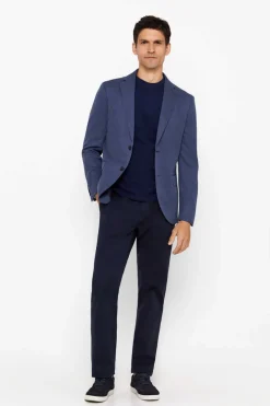 Cortefiel Blazer De Malha Azul Discount