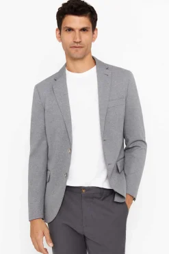 Cortefiel Blazer De Malha Cinzento Sale