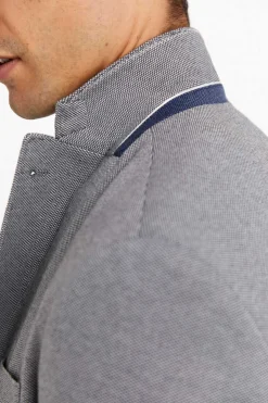 Cortefiel Blazer De Malha Cinzento Sale