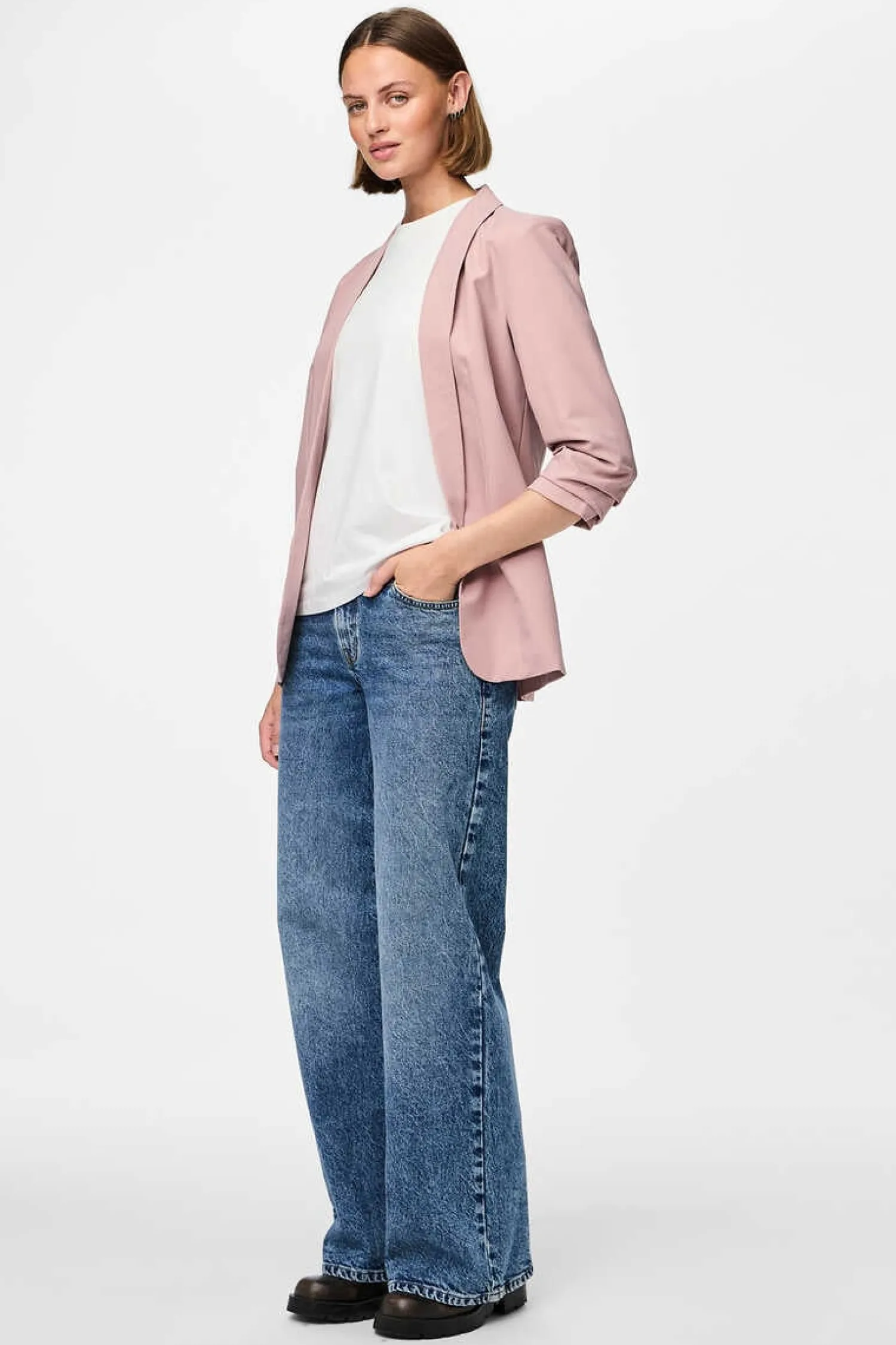 Pieces Blusoes E Casacos-Blazer De Manga 3/4