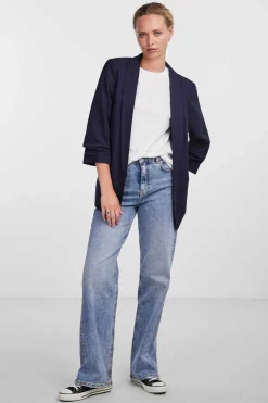 Pieces Blusoes E Casacos-Blazer De Manga 3/4