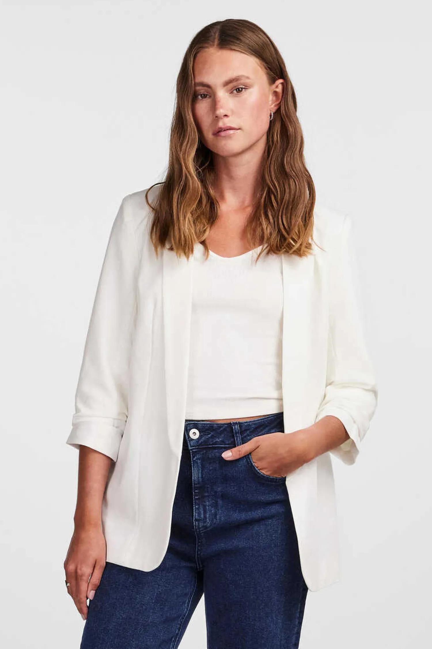 Pieces Blusoes E Casacos-Blazer De Manga 3/4