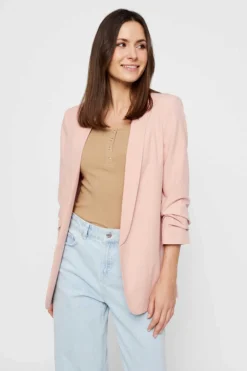 Pieces Blusoes E Casacos-Blazer De Manga 3/4