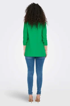 Only Blusoes E Casacos-Blazer De Manga A 3/4 Com Lapelas